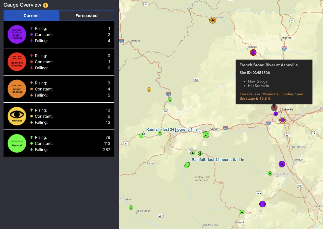 Flood Inundation Mapping Alert Network French Broad
