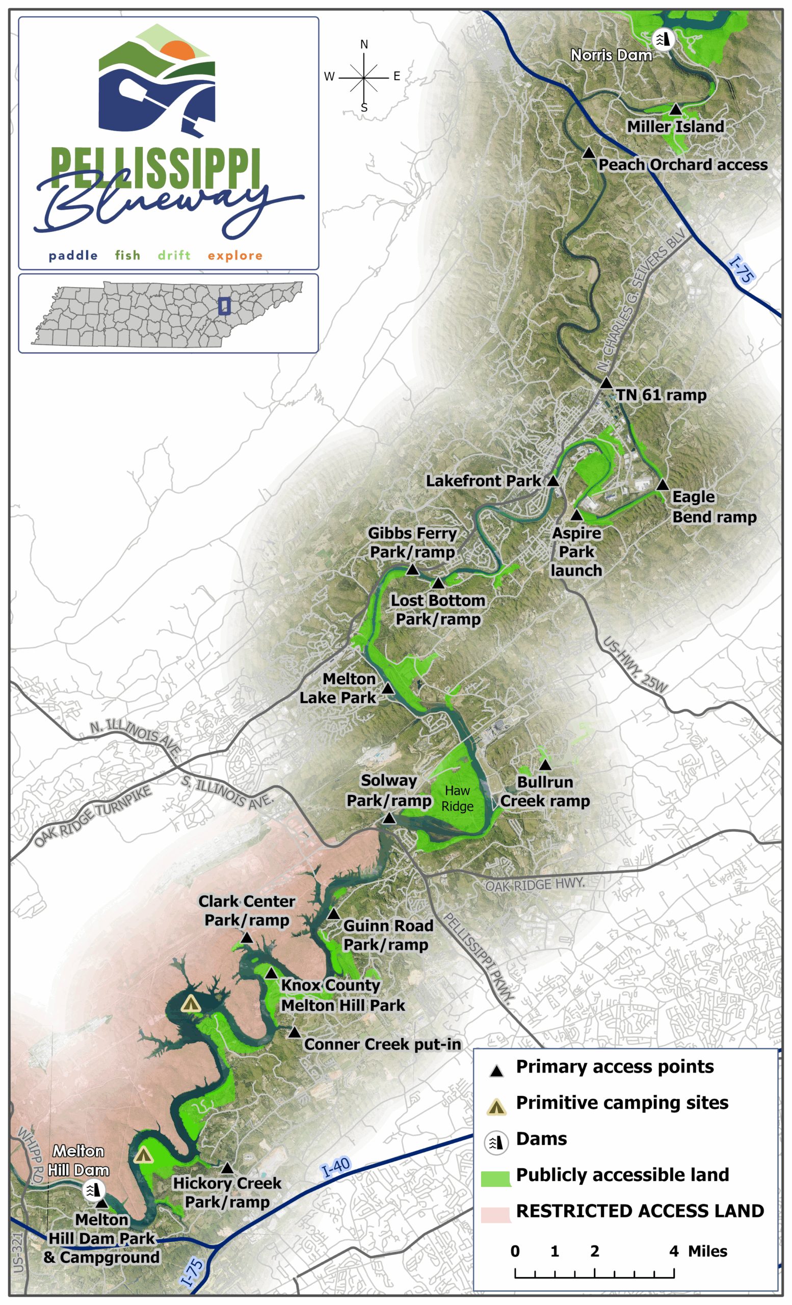 Pellissippi Blueway Map